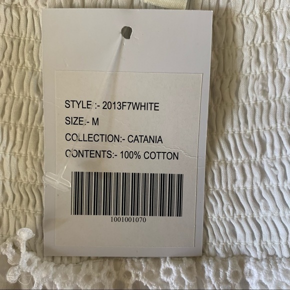 MODAPOSA NWT Catania White 100% Cotton Shorts with Ribbon Details Size Medium - Picture 9 of 12